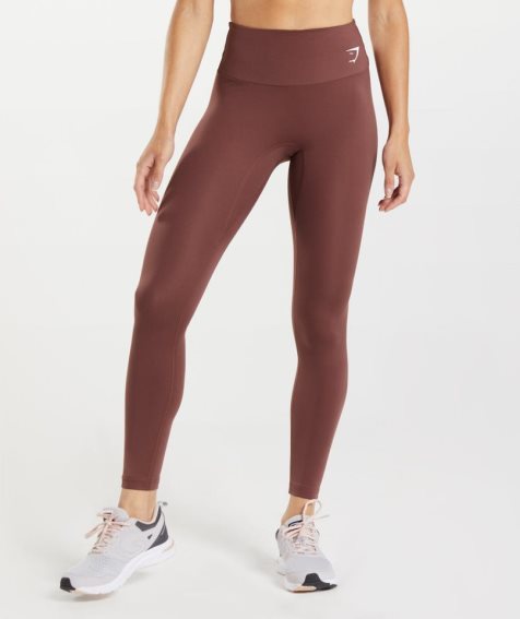 Women's Gymshark Training Leggings Brown | CA 5736N0